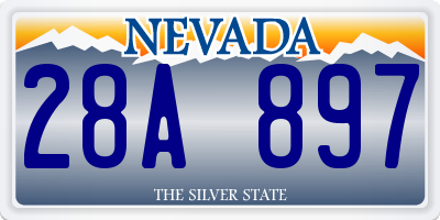 NV license plate 28A897