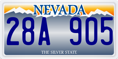 NV license plate 28A905