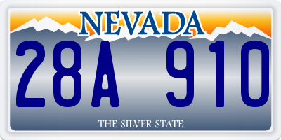 NV license plate 28A910