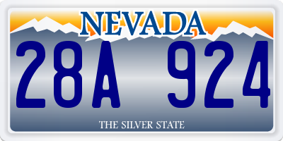 NV license plate 28A924