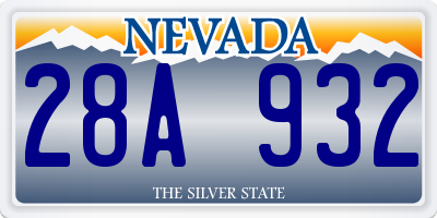 NV license plate 28A932