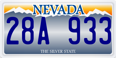 NV license plate 28A933