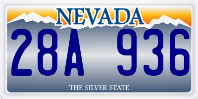 NV license plate 28A936