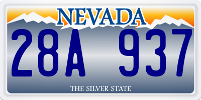 NV license plate 28A937