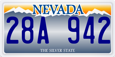 NV license plate 28A942