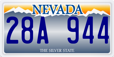NV license plate 28A944