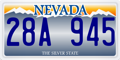 NV license plate 28A945