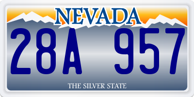 NV license plate 28A957