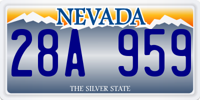 NV license plate 28A959