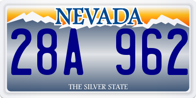 NV license plate 28A962