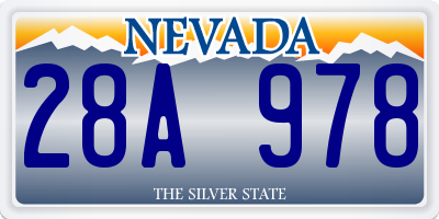 NV license plate 28A978