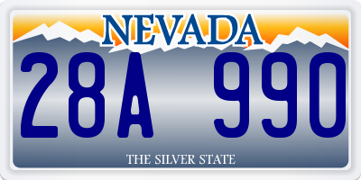NV license plate 28A990