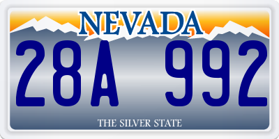 NV license plate 28A992