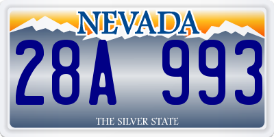 NV license plate 28A993