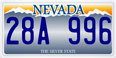 NV license plate 28A996