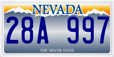NV license plate 28A997