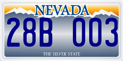 NV license plate 28B003