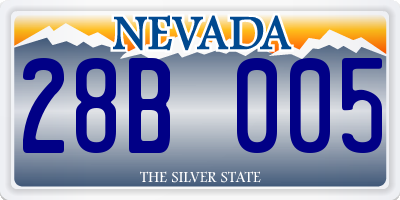 NV license plate 28B005