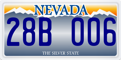 NV license plate 28B006