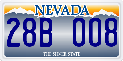 NV license plate 28B008