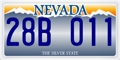 NV license plate 28B011