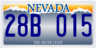 NV license plate 28B015
