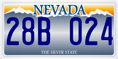NV license plate 28B024