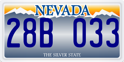 NV license plate 28B033