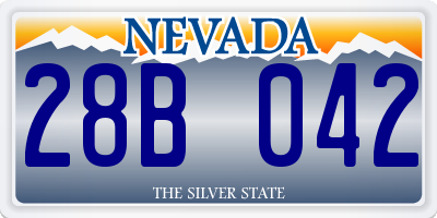 NV license plate 28B042