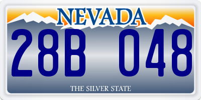 NV license plate 28B048