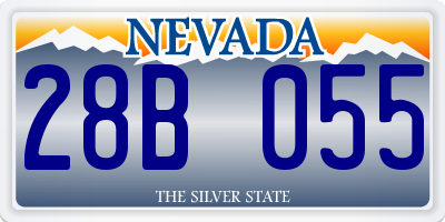 NV license plate 28B055