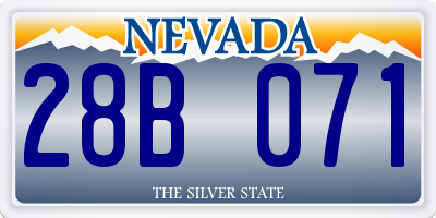 NV license plate 28B071
