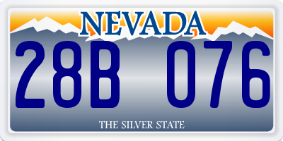 NV license plate 28B076
