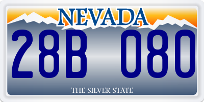 NV license plate 28B080