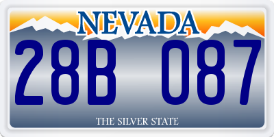 NV license plate 28B087