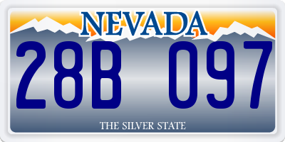 NV license plate 28B097