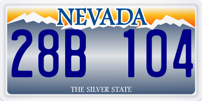 NV license plate 28B104