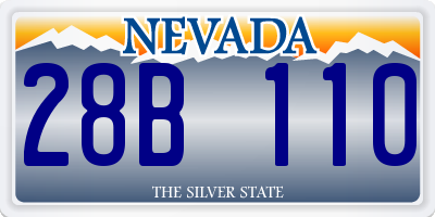 NV license plate 28B110