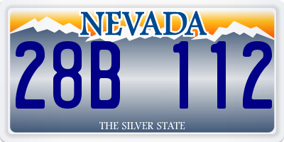NV license plate 28B112