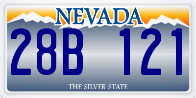 NV license plate 28B121