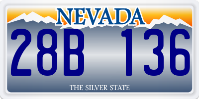 NV license plate 28B136