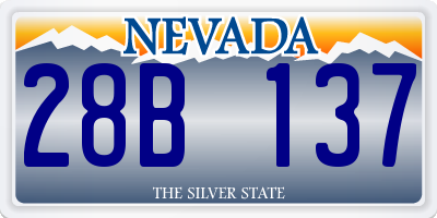 NV license plate 28B137