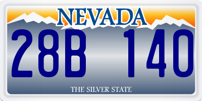 NV license plate 28B140