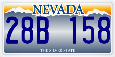 NV license plate 28B158
