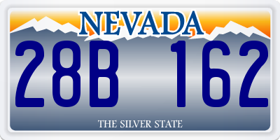 NV license plate 28B162