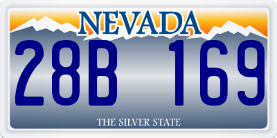 NV license plate 28B169