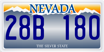 NV license plate 28B180