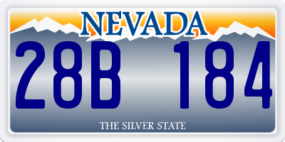 NV license plate 28B184