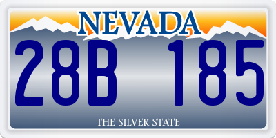 NV license plate 28B185