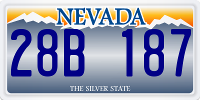NV license plate 28B187